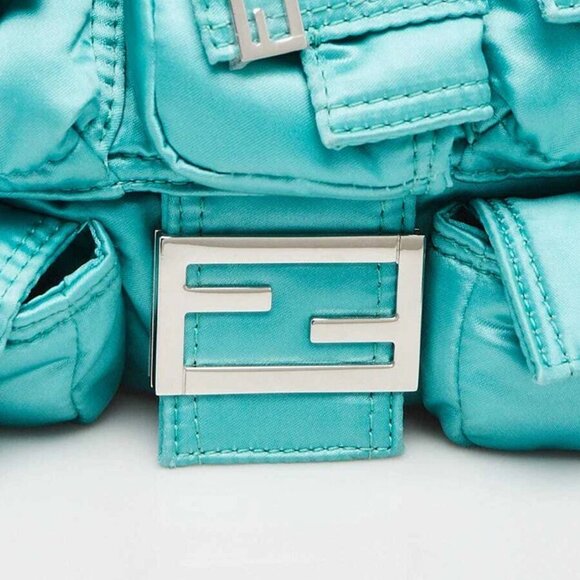 Fendi Green Nylon Convertible Multipocket Belt Baguette Bag - Picture 7 of 12